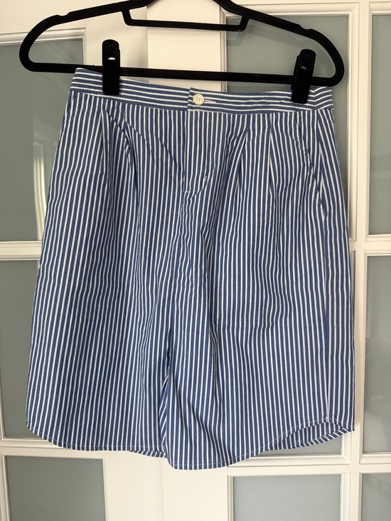 Banana Republic Dresses & Skirts - Banana Republic Blue and White Striped Button-Front Skirt